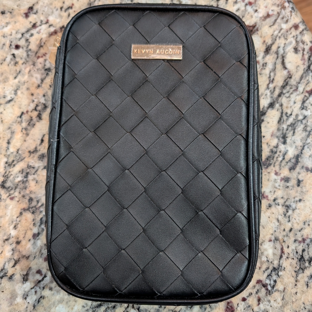 Kevyn Aucoin Black Quilted Makeup Brush/ Toiletry Bag ( Brushes Not Included)